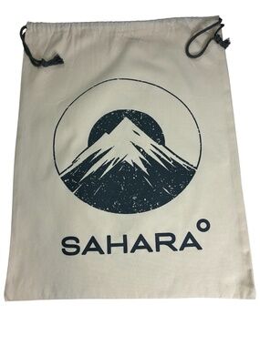 Sahara Canvas Travel Drawstring Bag Laundry Storage Shoe Protection Tidy Cream